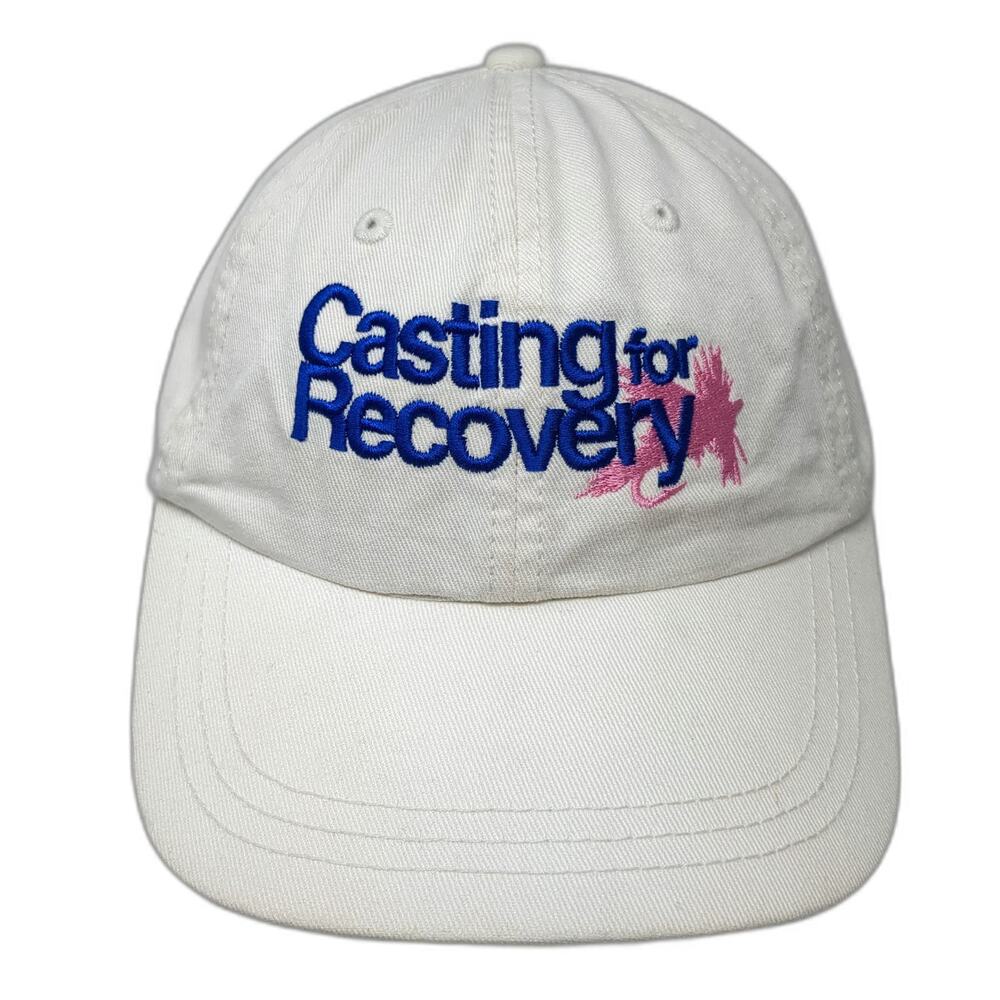 Sportsman Baseball Cap White One Size Casting for Recovery Fishing Pink Blue hat
